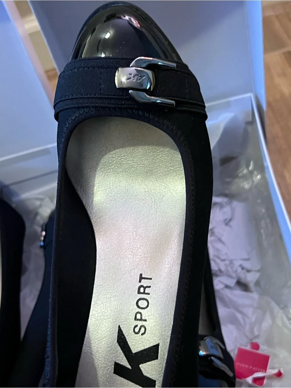 AK sport black multi wedges size 7 women’s shoes z10